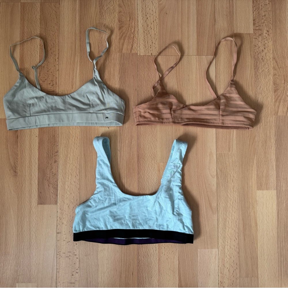 Bundle of 3 MeUndies Bralettes, X-Small and Small